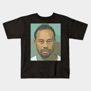 Tiger Woods Mugshot Kids T-Shirt